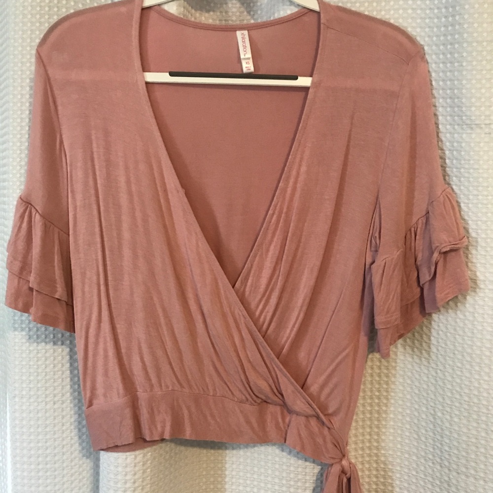 Pink wrap top